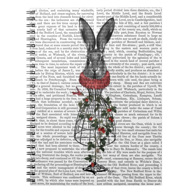 Strawberry Hare Spiral Notebook (Front)