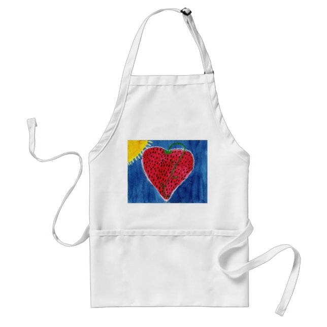 Strawberry heart apron (Front)