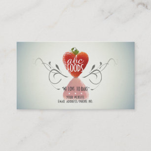 Strawberry Heart (Baking/Cooking/Cake Decoration) Business Card