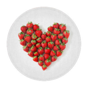 Strawberry Heart Cutting Board