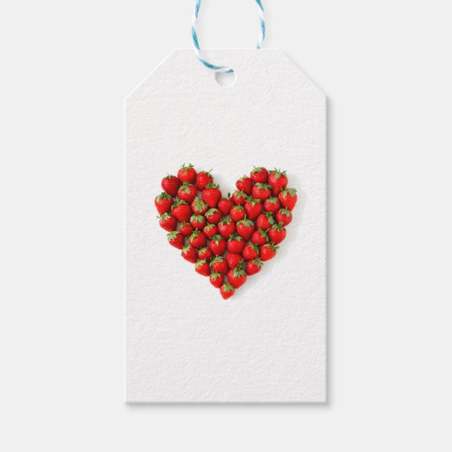 Strawberry Heart Gift Tags (Front)