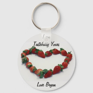 Strawberry Heart Key Ring