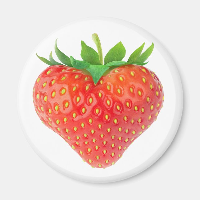 Strawberry heart magnet (Front)