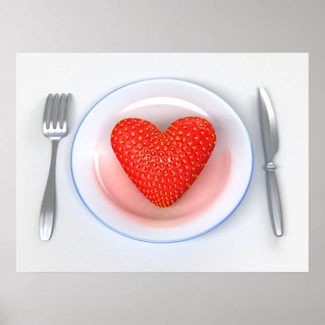 Strawberry - Heart Poster (Front)