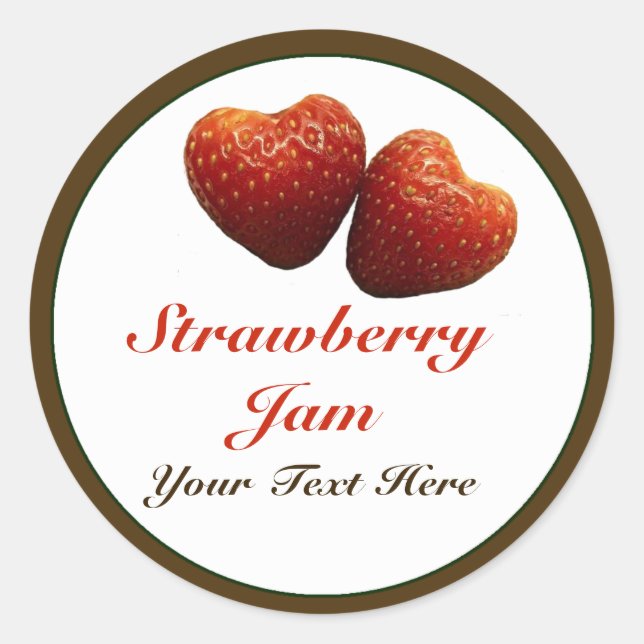 Strawberry Hearts Jam Sticker (Front)