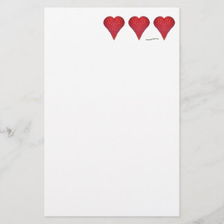 Strawberry Hearts Stationery