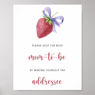 Strawberry - Help the Busy Mom-to-Be Poster