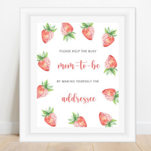 Strawberry - Help the Busy Mum-to-Be  Poster