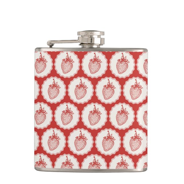 Strawberry Hip Flask (Front)