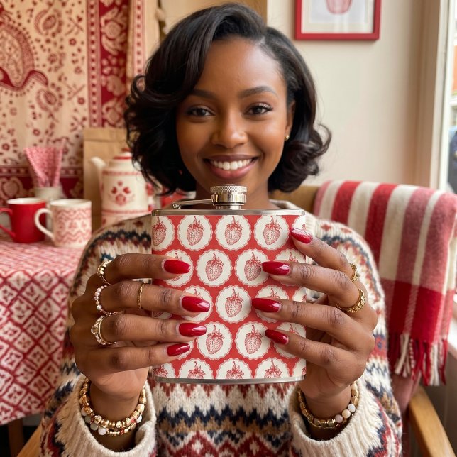 Strawberry Hip Flask (Creator Uploaded)