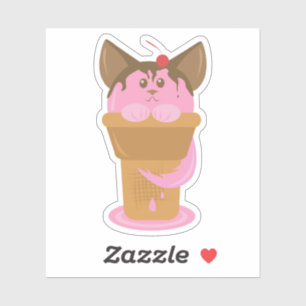Strawberry Ice Cream Cat