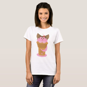 Strawberry Ice Cream Cat T-Shirt
