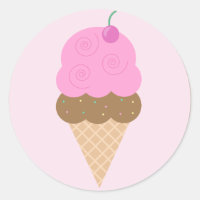 Strawberry Ice Cream Cone