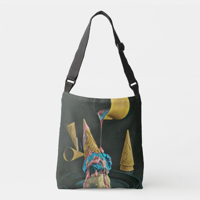 Strawberry ice cream cone crossbody bag (Front)