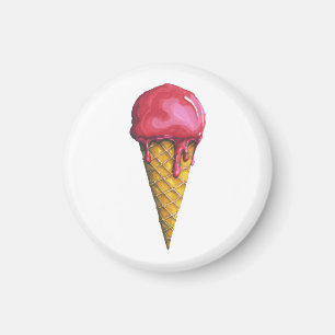 Strawberry Ice-cream cone Magnet