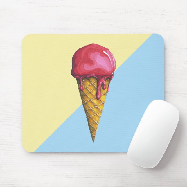 Strawberry Ice-cream cone Mouse Pad (With Mouse)