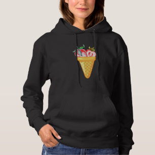 Strawberry Ice Cream - Fruit And Ice Cream Collect Hoodie