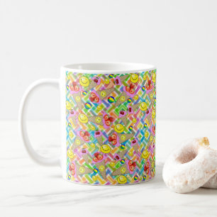 Strawberry Ice Cream Fruit Sun Chevron Mug