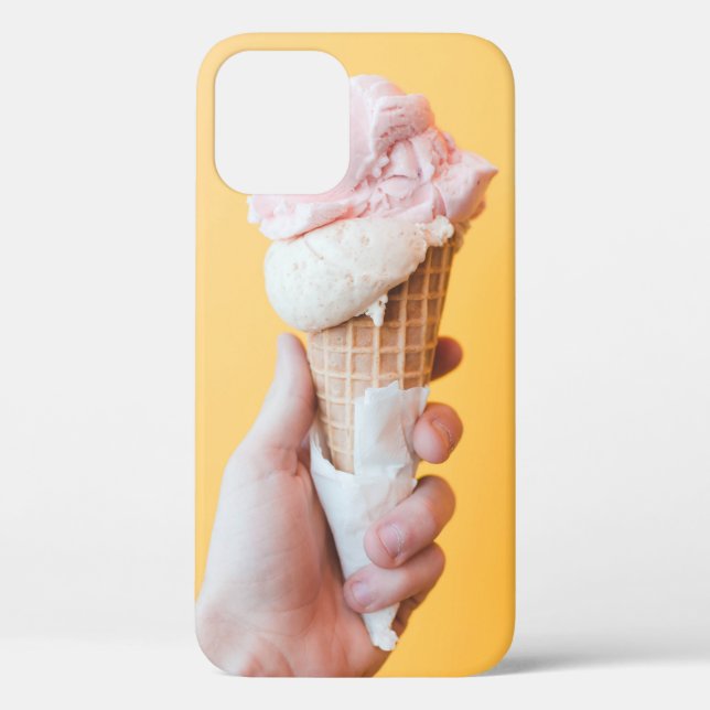 Strawberry ice cream on cone Case-Mate iPhone case (Back)