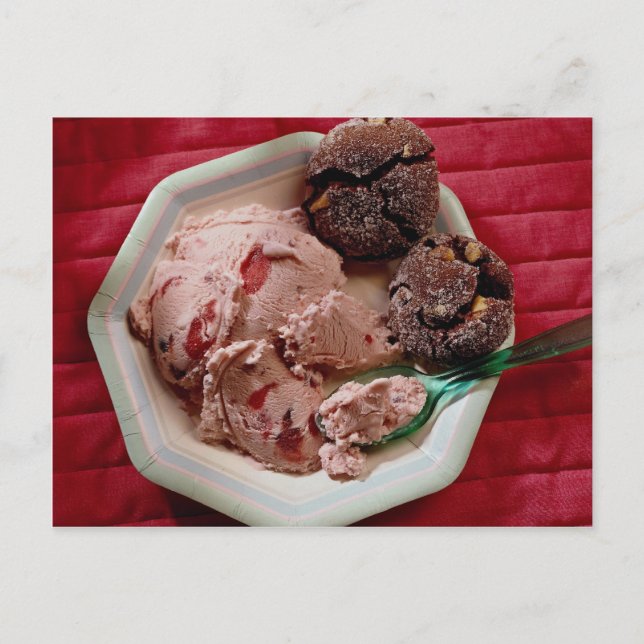 Strawberry ice cream postcard (Front)