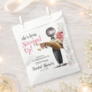 Strawberry Ice cream Scooped Up Bridal Shower Favour Bags