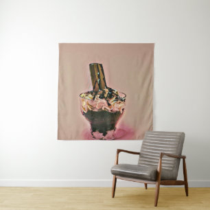 Strawberry ice cream tapestry