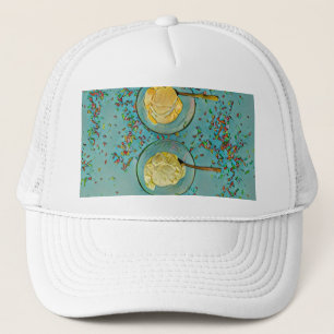 Strawberry ice cream trucker hat