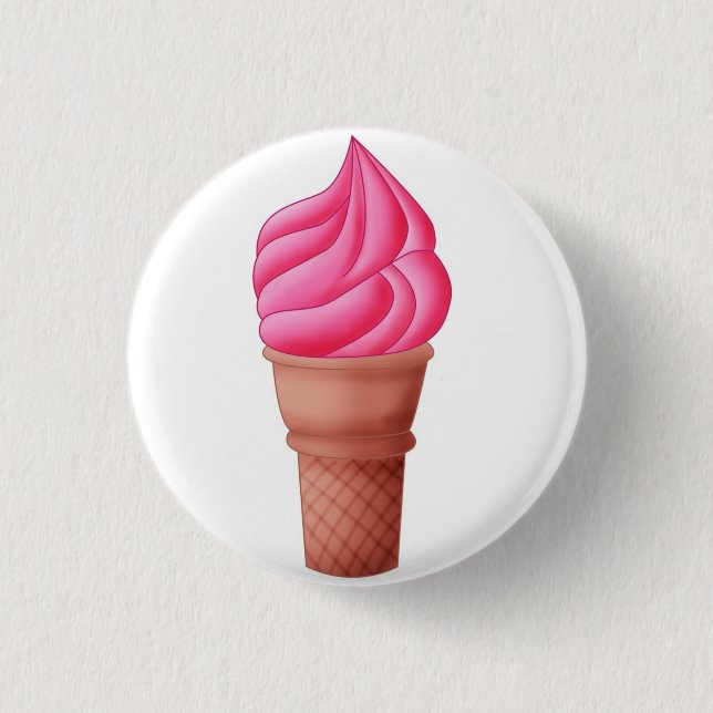 Strawberry Icecream - Button (Front)