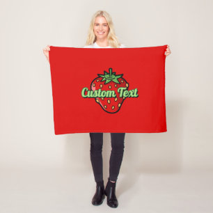 Strawberry Icon Fleece Blanket