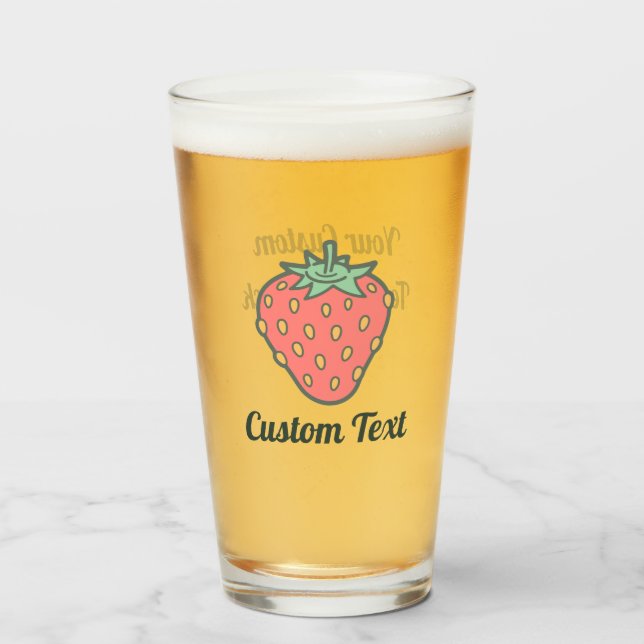 Strawberry Icon Glass (Front Filled)
