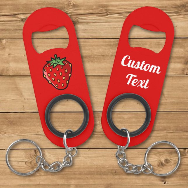 Strawberry Icon Keychain Bottle Opener (Creator Uploaded)