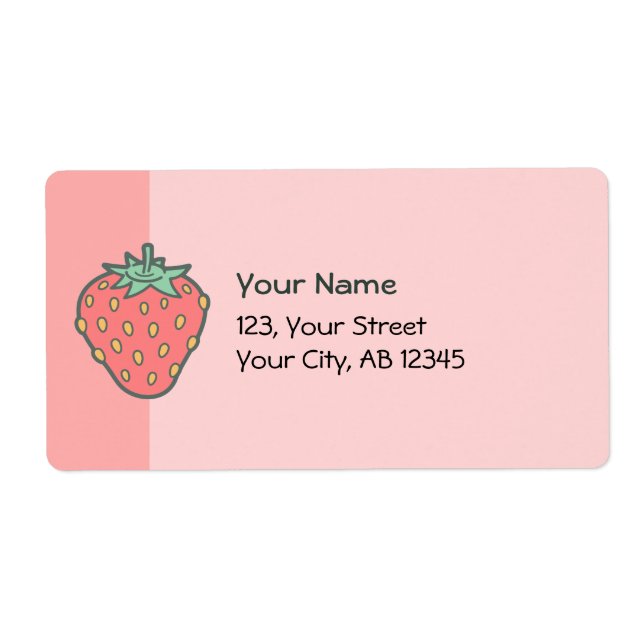 Strawberry Icon Label (Front)