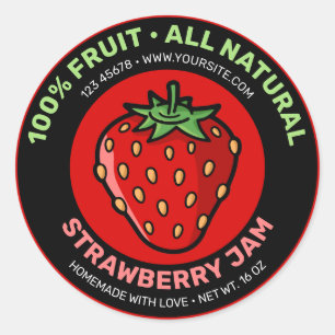 Strawberry Icon Label