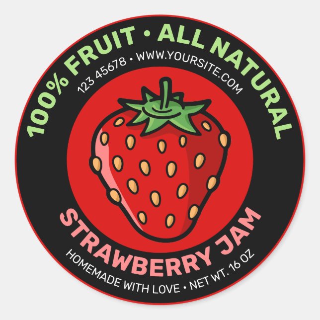 Strawberry Icon Label (Front)