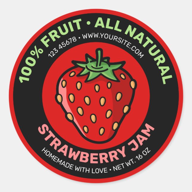 Strawberry Icon Label (Front)