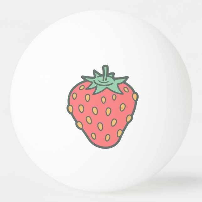 Strawberry Icon Ping-Pong Ball (Front)