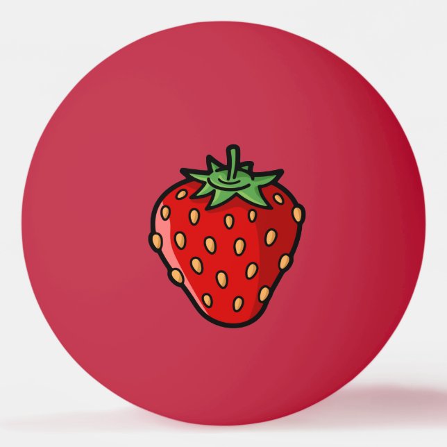 Strawberry Icon Ping-Pong Ball (Front)