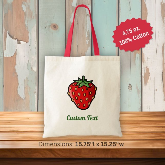Strawberry Icon Tote Bag (Creator Uploaded)