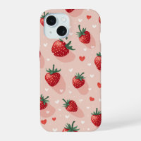 Strawberry iPhone 15 case