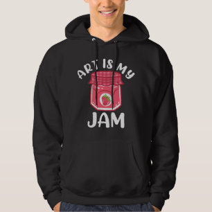 Strawberry Jam Artist Humour Painter Pun Funny Say Hoodie