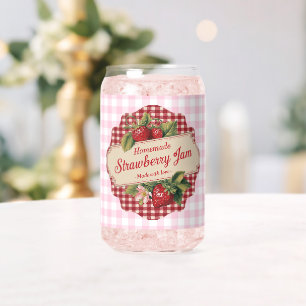 Strawberry Jam Can Glass
