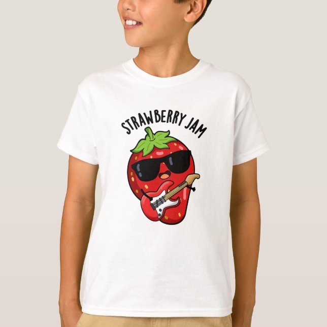 Strawberry Jam Funny Fruit Pun  T-Shirt (Front)
