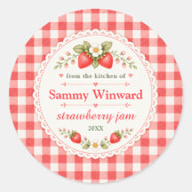 Strawberry Jam Homemade Gift Label