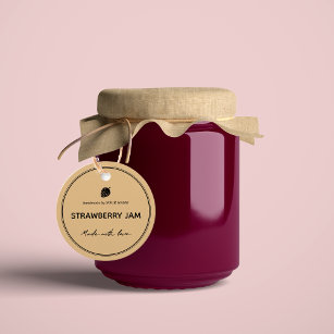 Strawberry Jam Jar Hang Tag Packaging Design
