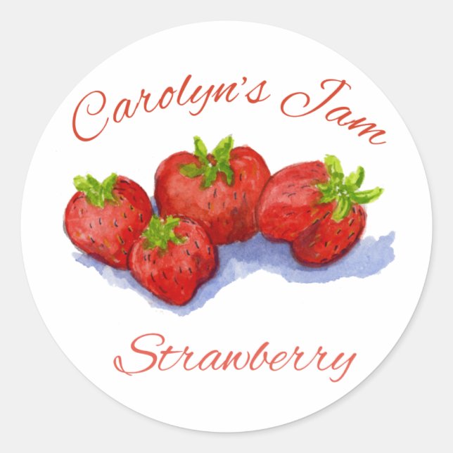 strawberry jam label (Front)