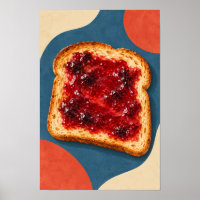 Strawberry Jam on Golden Toast – Modern Pop Art Ki