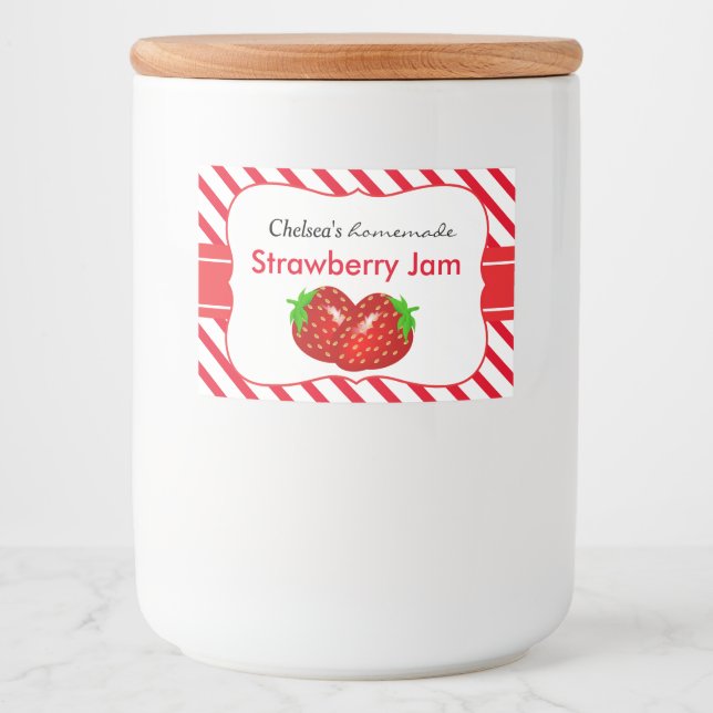 Strawberry Jam or Jellies Food Label (Front)