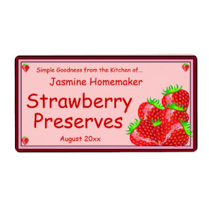 Strawberry Jam or Preserves Home Canning Jar