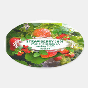 Strawberry Jam ~ Oval Sticker # 2