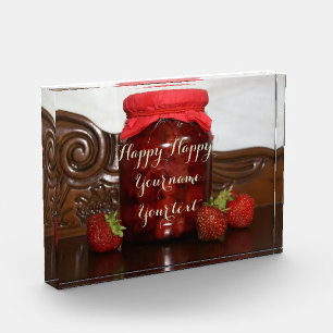 strawberry jam photo block